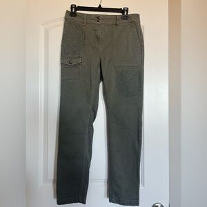 J. Jill, Olive Green, Size 6, Straight Leg Pant